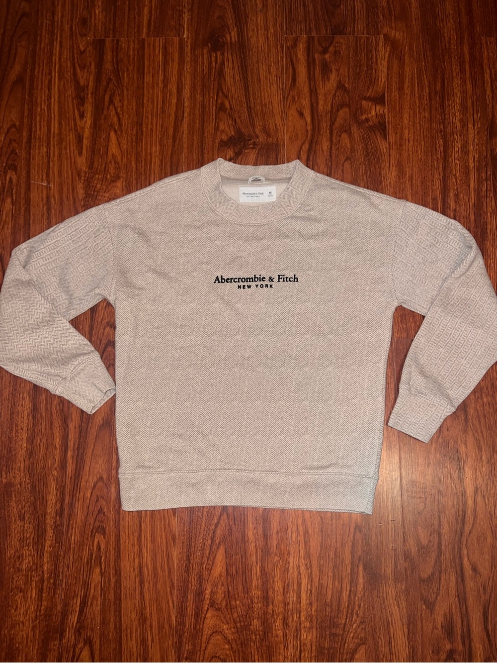Abercrombie & Fitch Men's Crewneck Sweatshirt - Light Taupe